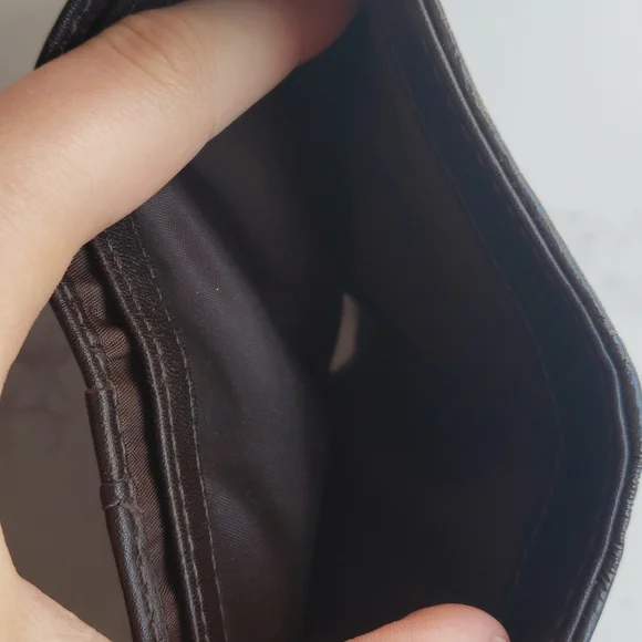 Coach wallet with logo fabric and a button snap close - Picture 6 of 11